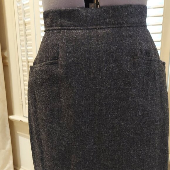 Vintage Peruvian Connection Charcoal Gray Wool/Alpaca Skirt & Sweater Set Size S - Picture 5 of 14